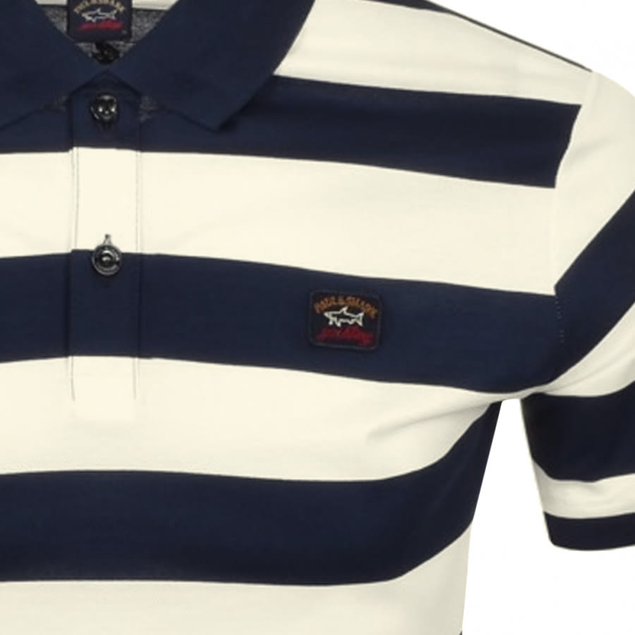 Alternative Image for ProductPaul And Shark Striped Polo T Shirt Navy3